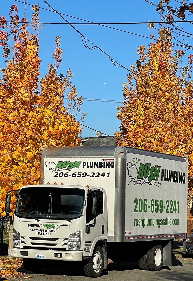 Rush Plumbing Truck on it's way to Beaux
